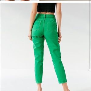 BDG green high waisted mom jeans